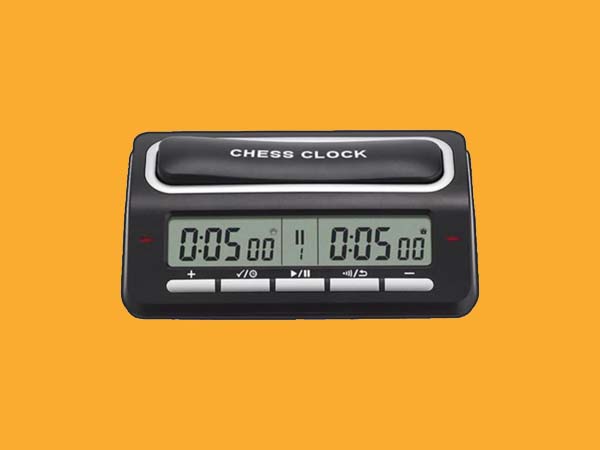 Relógio Cronógrafo De Competição Avançado De Jogo De Xadrez